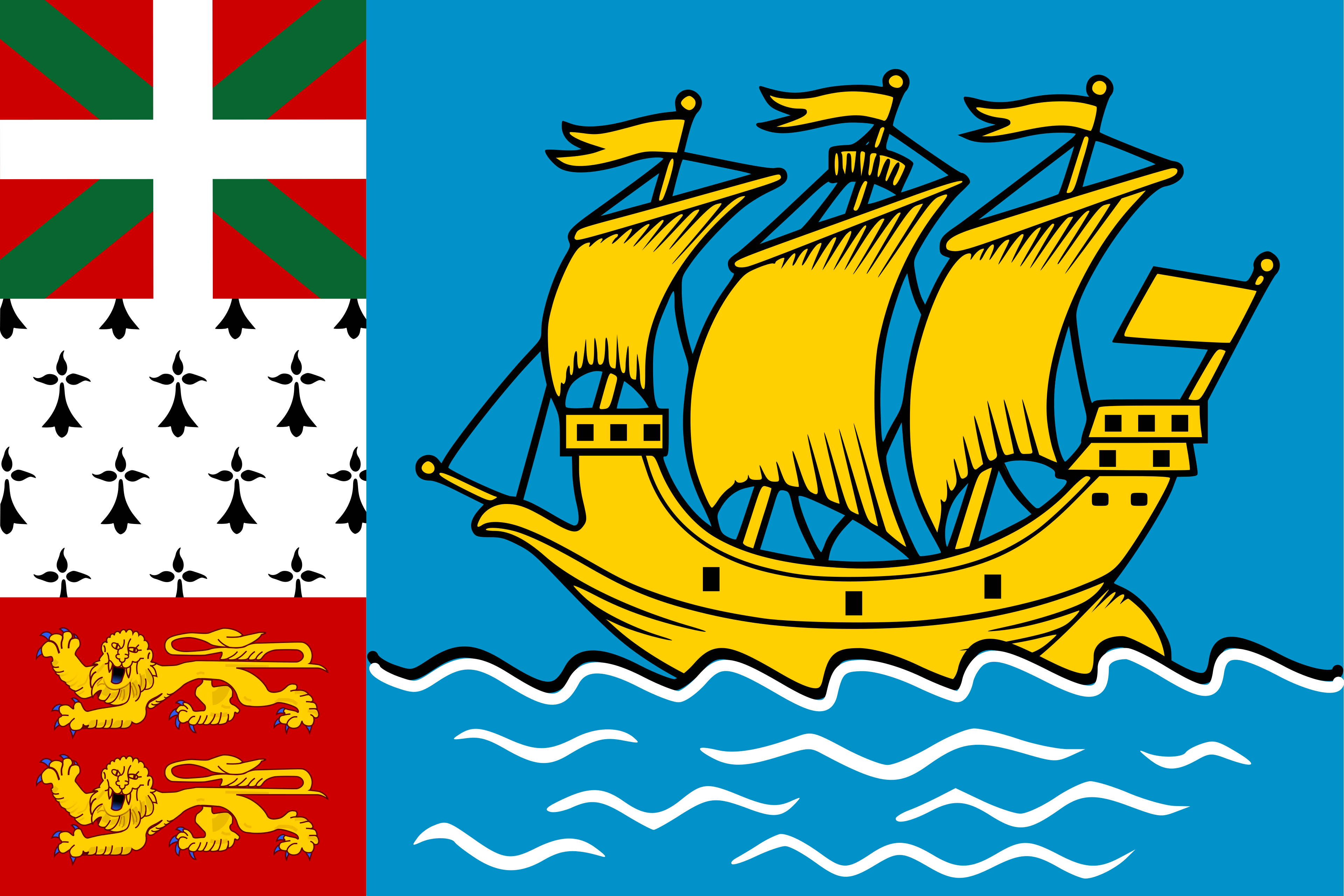 Unofficial Flag for Saint Pierre and Miquelon